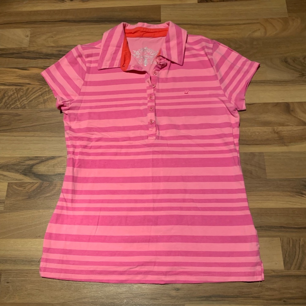 Pink Striped Polo